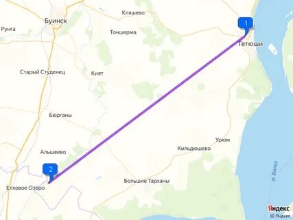Ульяновск буинск расстояние