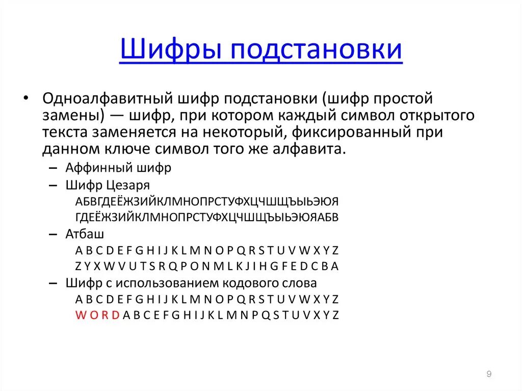 Вопросы шифрование. Простые алгоритмы шифрования. Простой подстановочный шифр. Шифр подстановки. Простые шифровки.