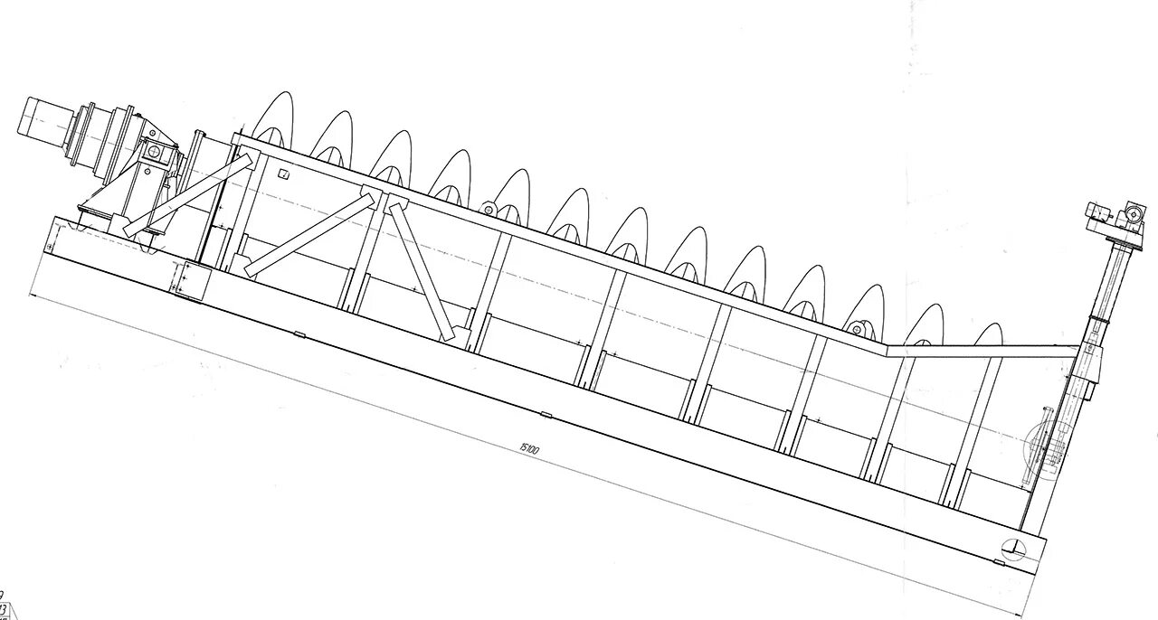 Спиральный классификатор 2ксн 30х125. Классификатор 1ксн-30. Чертеж классификатор спиральный 1ксн-3х30. Спиральный классификатор 2ксн 24 для песка.
