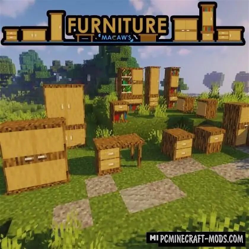 53. Мебель для майнкрафта без модов. 210. Macaws furniture 1. Mr crayfish furniture mod 1.