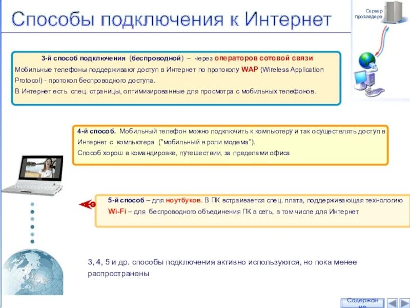 Использование подключения к сети интернет. Способы подключения к интернету. способы подключения к сети интернет. беспроводные способы подключения к интернету. способы подключеник интернету.