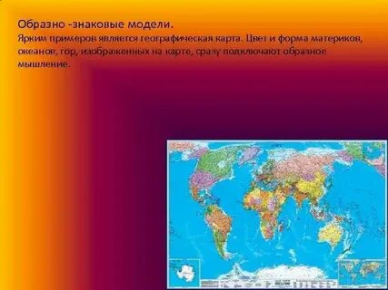 Географическая карта является моделью