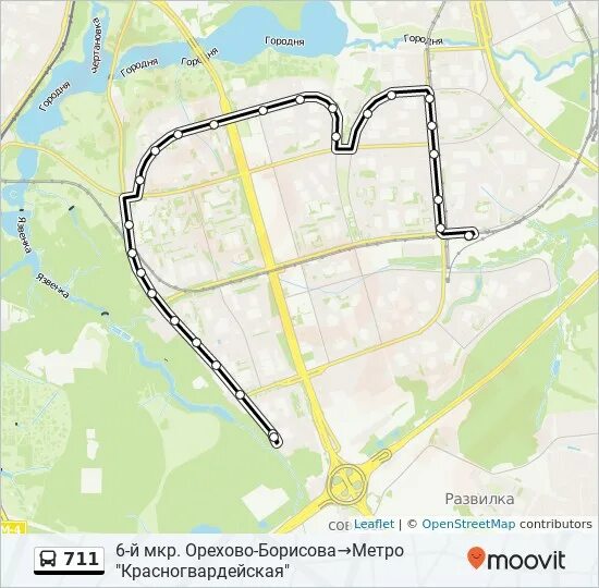 Остановки маршрута м3. Схема движения автобусов в Орехово-Борисово. Автобус 711 маршрут Москва Орехово Борисово. Схема автобусов Москвы. 711 Автобус маршрут Новосибирск.