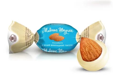 Миндаль в белой глазури