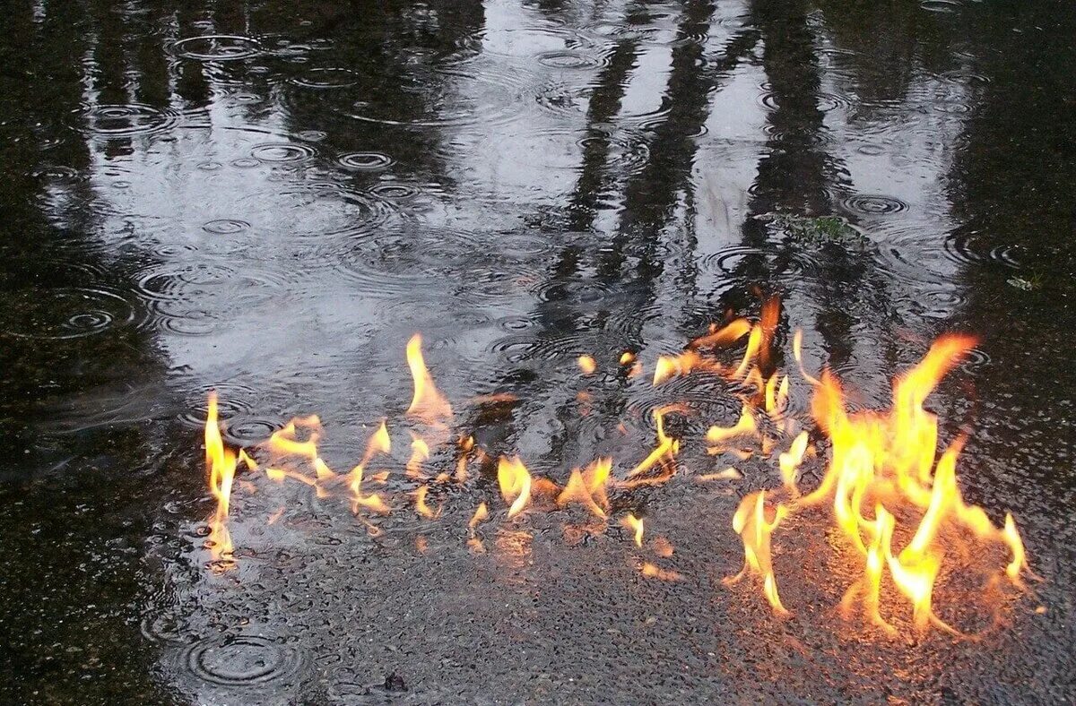 Вещество горящее в воде