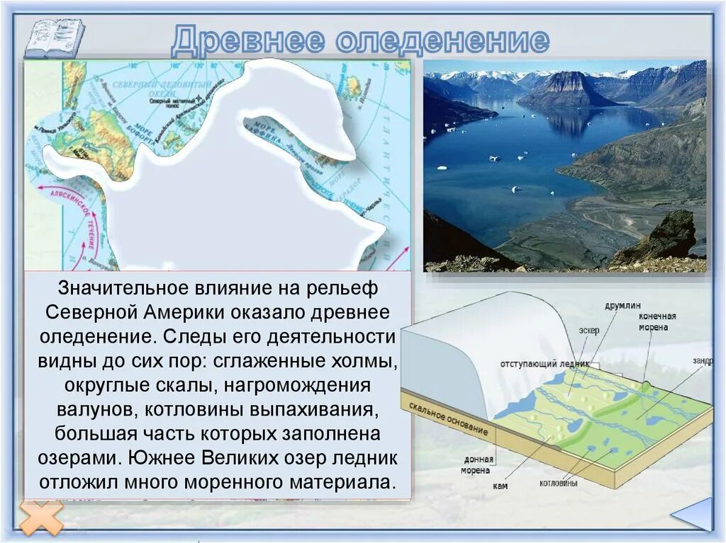 Влияние древнего оледенения на рельеф. Следы древнего оледенения. Влияние древнего оледенения на рельеф Северной Америки". Следы древнего оледенения в Северной Америке.