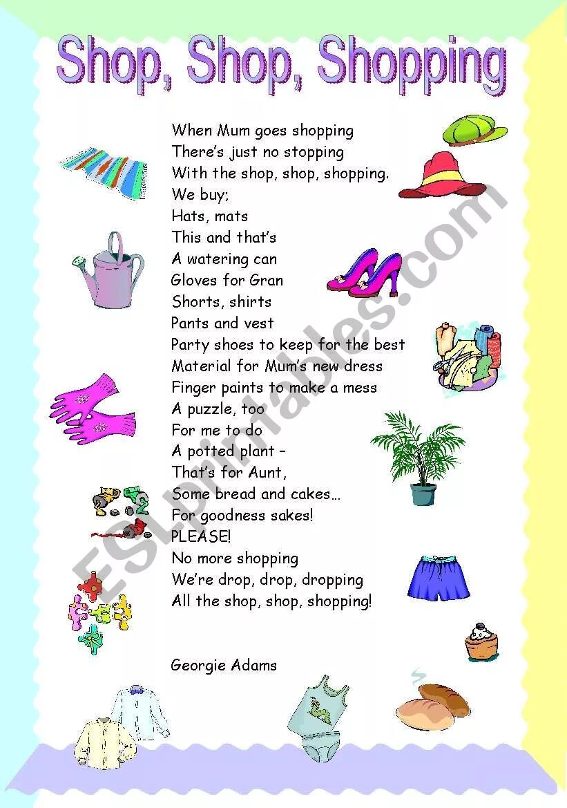 Shops стихотворение на английском. Одежда poem for Kids. Задания по английскому языку шоппинг. Worksheets for Kids clothes poems. My mum shopping list