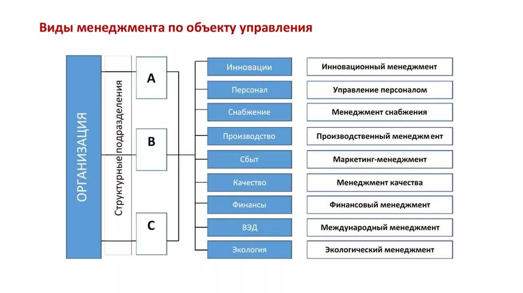 Какой тип управления. Виды менеджмента по объекту управления. Виды менеджмента вид управления объект управления задачи управления. Виды менеджмента в соответствии с объектом управления. Виды менеджмента в зависимости от объекта управления.