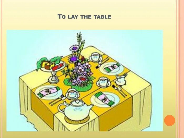 Lay the table this