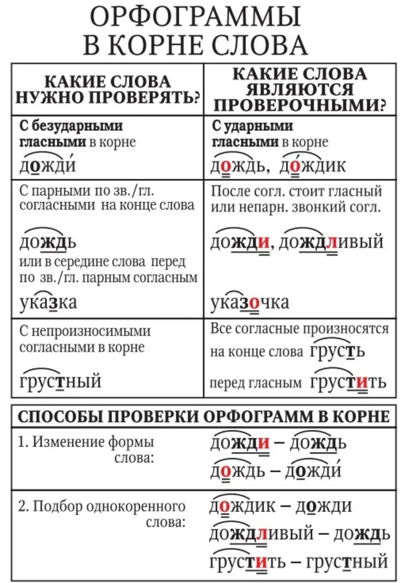 Орфограмма пример 3 класс