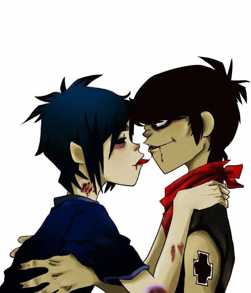 2d яой. Gorillaz мёрдок и 2d. Гориллаз 2д и Мердок. Гориллаз Мердок и 2d. Gorillaz 2d и Мердок.