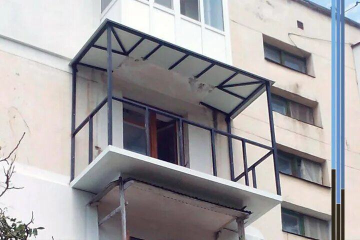 Установка балконных крыш в Минске, крыши на балкон в домах