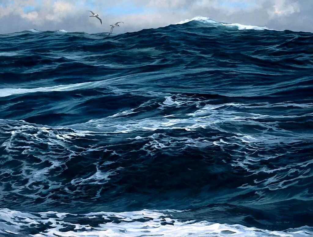 Море в открытом океане. Море, волны. Неспокойное море. Море шторм. Поверхность моря.