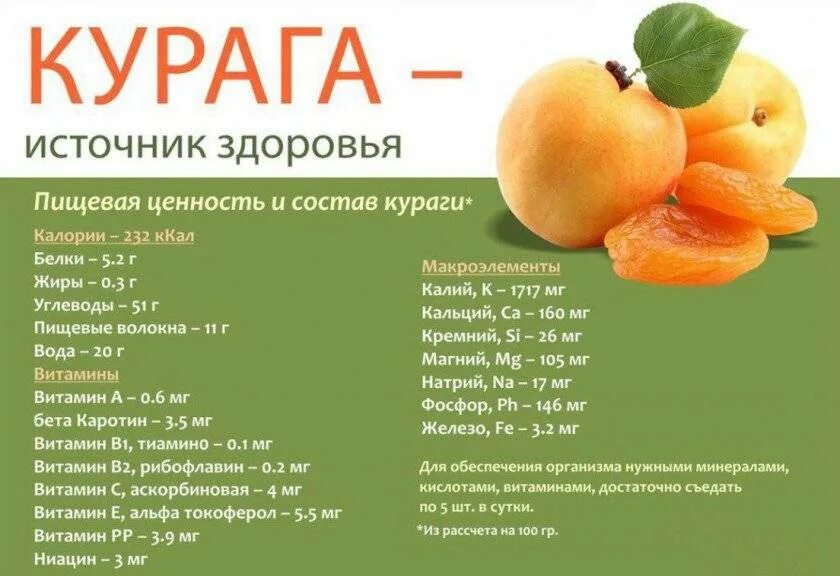 Сколько углеводов в 100 граммах абрикосов