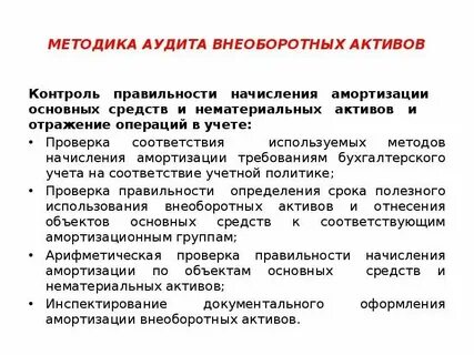 Аудит операций с основными средствами