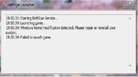 Не удалось установить battleye 4 50000570