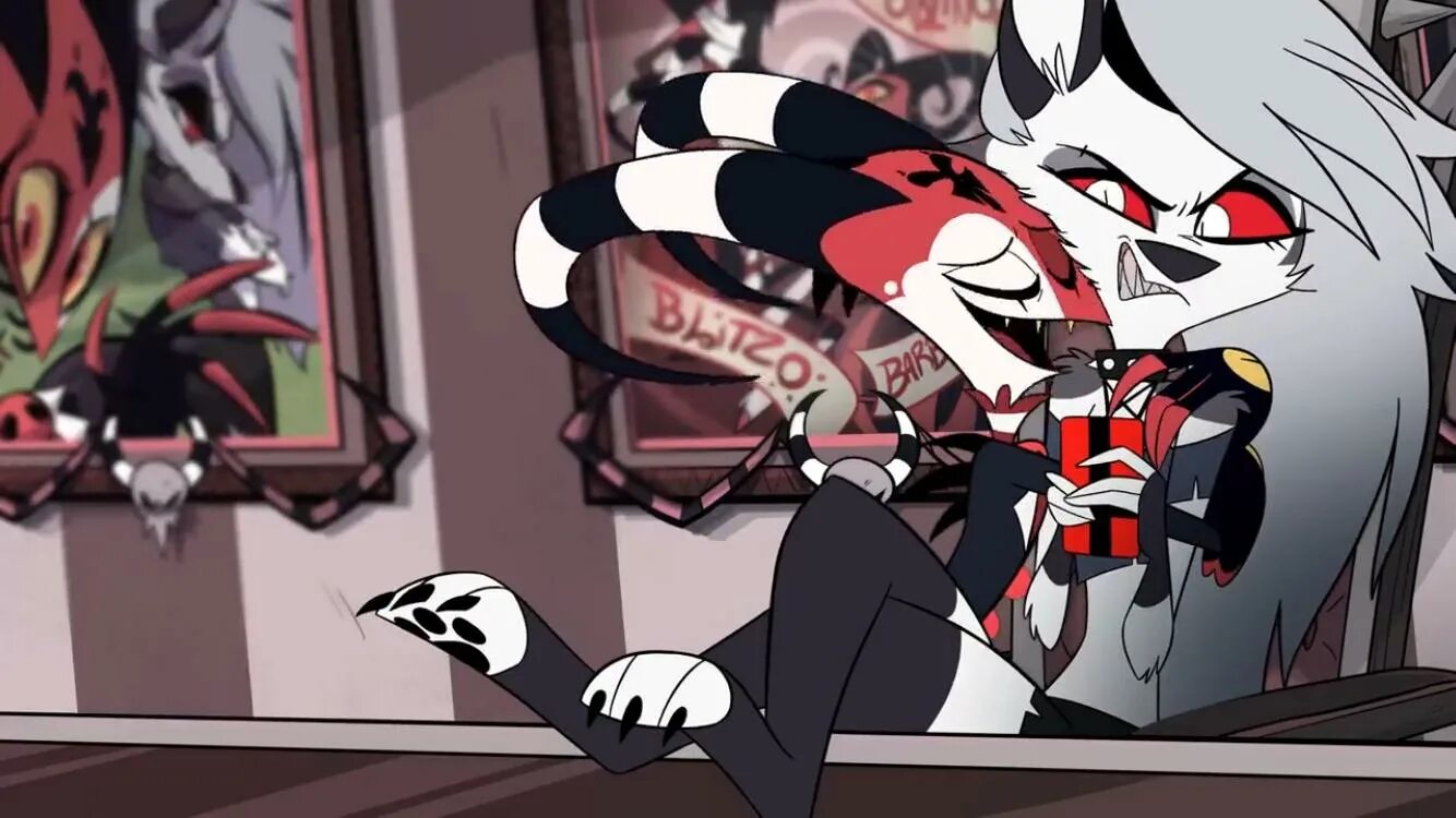 луна из отеля хазбин. отель хазбин кибер кот. лоона адский босс. отель хазбин луна волчица. адский босс hotel hazbin.