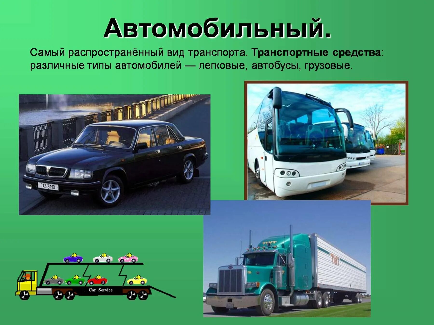 Автомобильная транспортная информация. Виды автомобильного транспорта. Транспортные средства. Виды транспорта автомобиль. Автомобильный транспорт слайд.