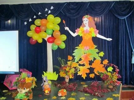 Оформление на осенний бал в детском саду