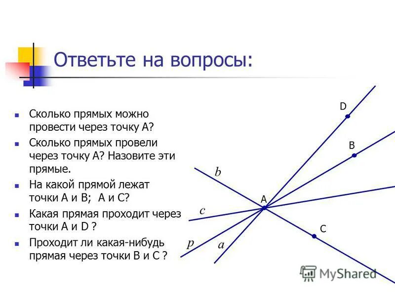 Задачи на тему точки прямые отрезки