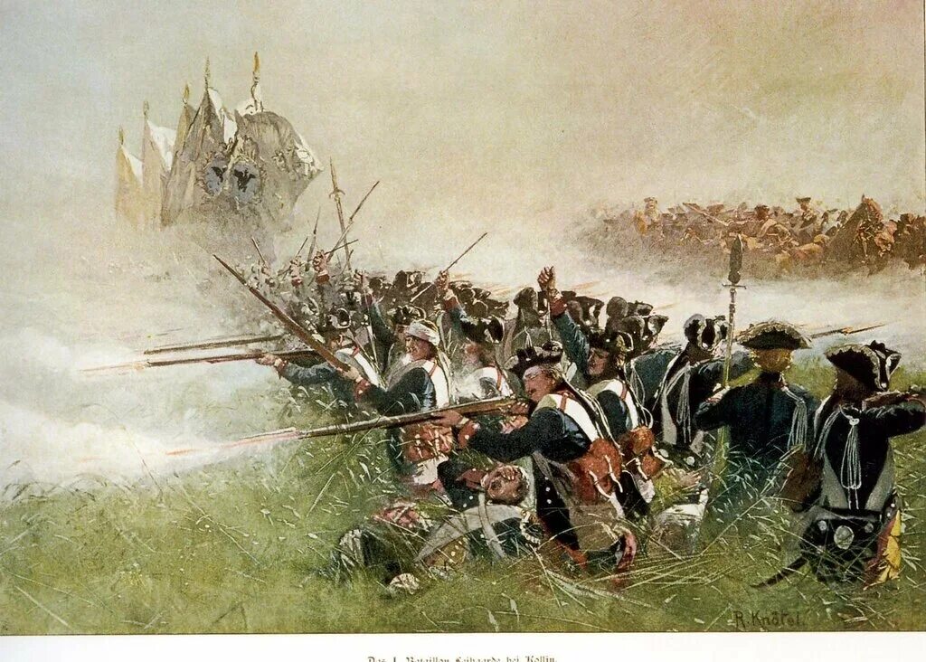 Битва при Колине 1757. Прусская армия 1756.