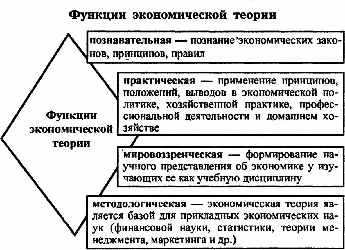 Основные функции экономической теории. Функции экономической теории с примерами. Функции экономической теории таблица. Раскройте каждую функцию экономической теории.