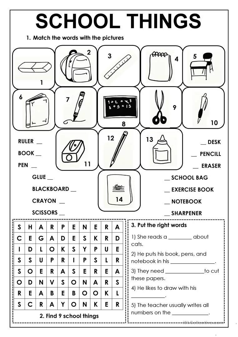 Check english vocabulary. Задания на школьные принадлежности на английском языке. Школьные принадлежности на английском для детей задания. Школьные принадлежности на английском упражнения. School things задания.