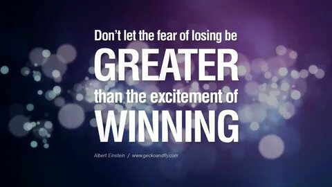 Losing and being happy