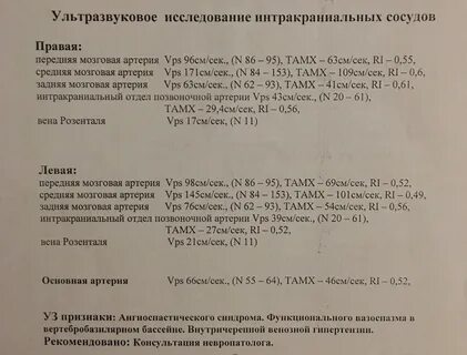 Расшифровка узи головы и шеи
