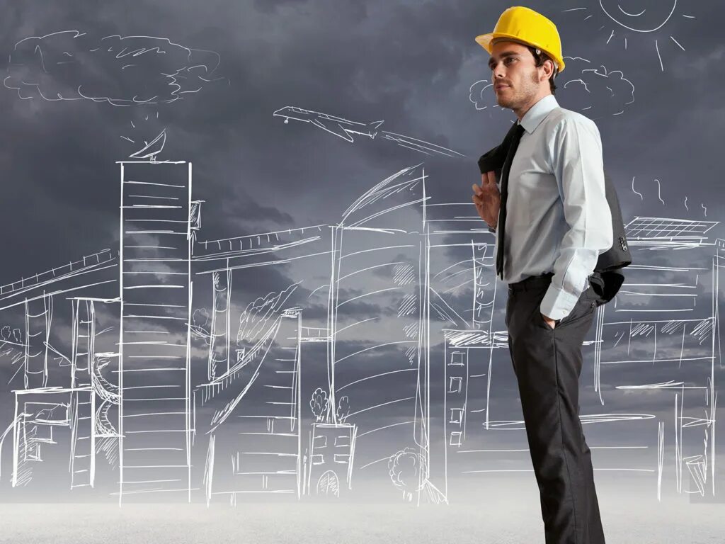 Химическая технология. Engineer out. Study engineering. Портрет проектировщика с каской на голове фото. Инженер архитектор.