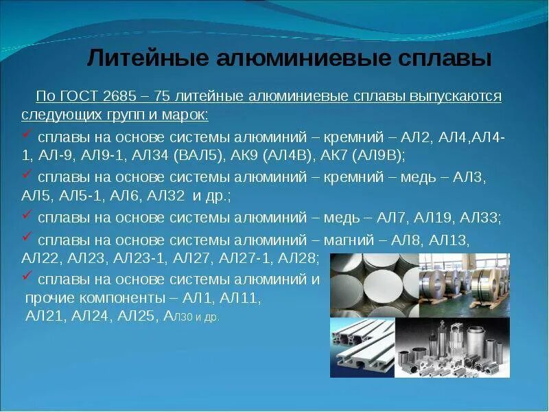 Группы сплавов и примеры Фото ПРОЧНЫЕ СПЛАВЫ АЛЮМИНИЯ