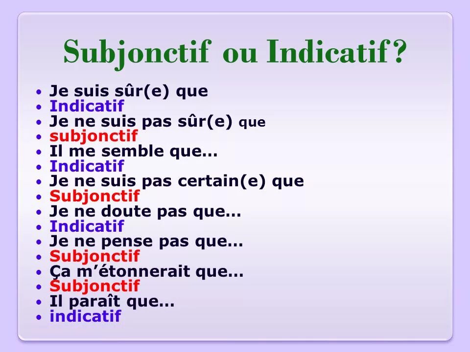 Est peu. Subjonctif indicatif. Subjonctif индикатив. Subjonctif ou indicatif. Indicatif во французском.