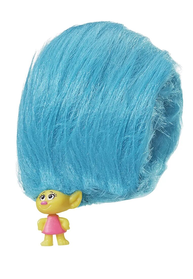 Trolls hair Huggers Series 1. Кроха из троллей. Фигурка Блю Тролль.