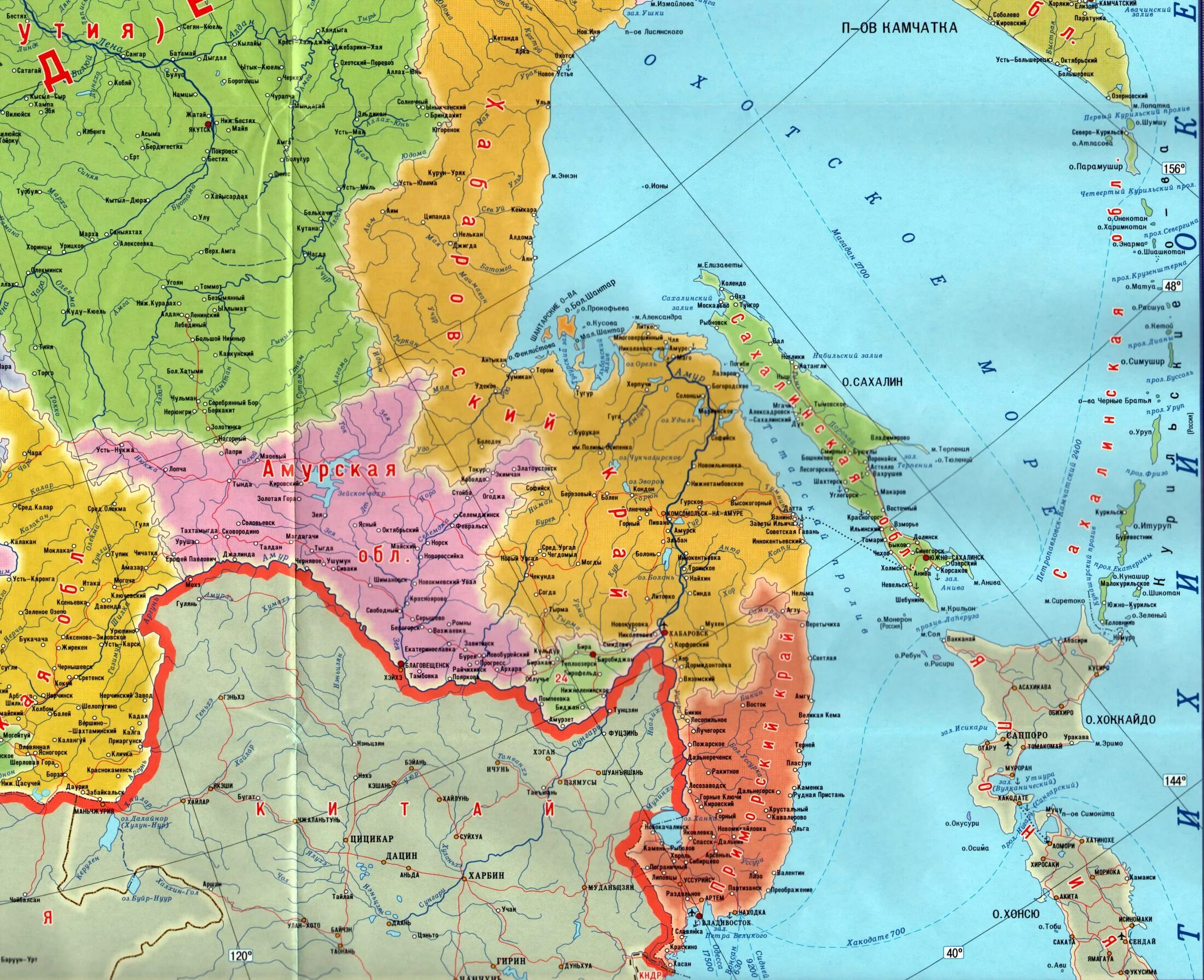 Какие границы дальнего востока. Дальний Восток на карте России с городами подробная карта. Карта дальнего Востока 2023. Дальний Восток на карте России физическая карта. Карта Востока России с городами подробная.