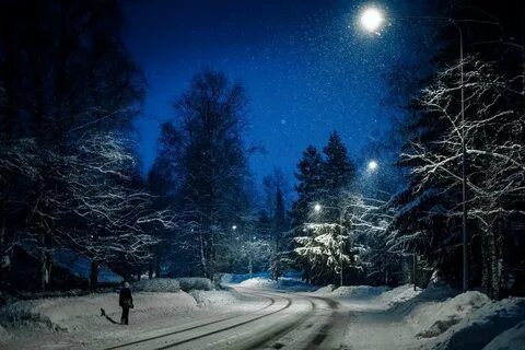 Красивые картинки зима вечер