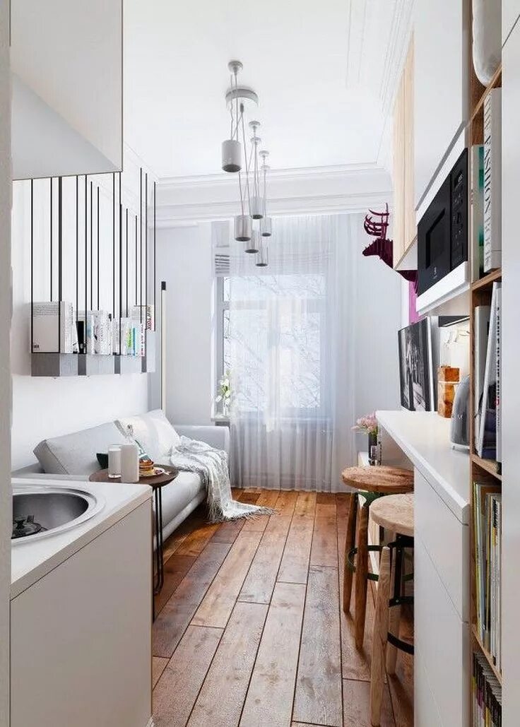 3 Small But Super Stylish Apartments Small apartment interior, Small apartment d
