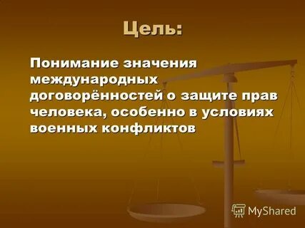 Гуманитарное право цели