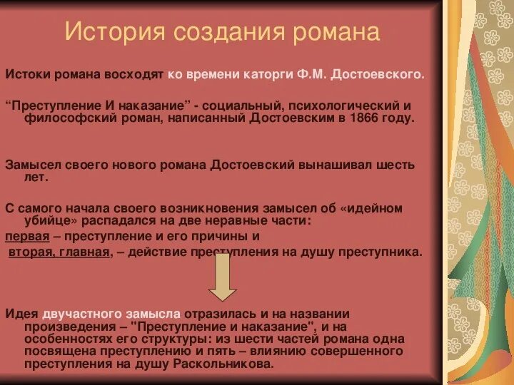 История создания преступление и наказание. История написания преступление и наказание. Краткая история создания преступление и наказание.