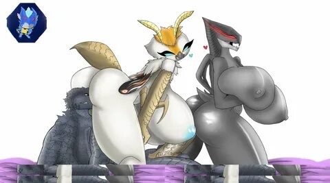 -=Godzilla X Mothra and Femuto =-(NSFW Kaiju) 🔞 💗 Godzilla mothra Femu...