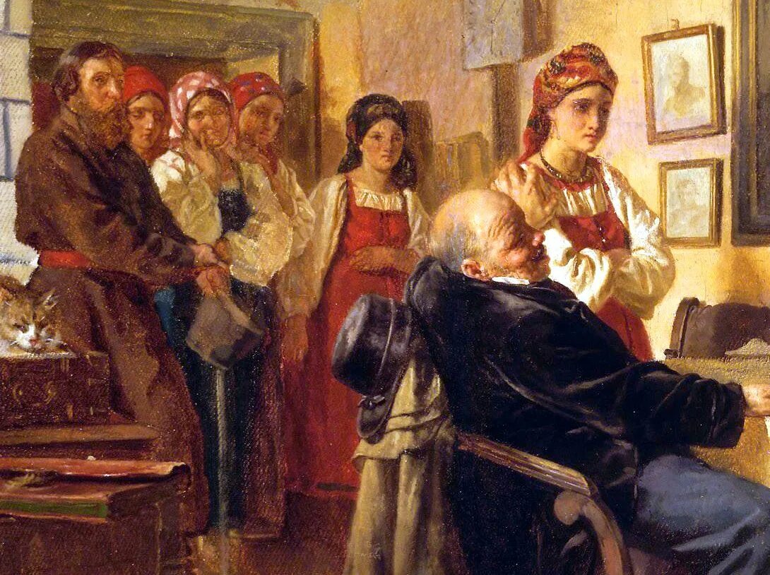 Крепостной быт. Николай неврев. &quot;торг. сцена из крепостного быта&quot;. (1866). николай неврев «торг. сцена из крепостного быта»,. николай васильевич неврев крепостные. неврев николай васильевич торг.