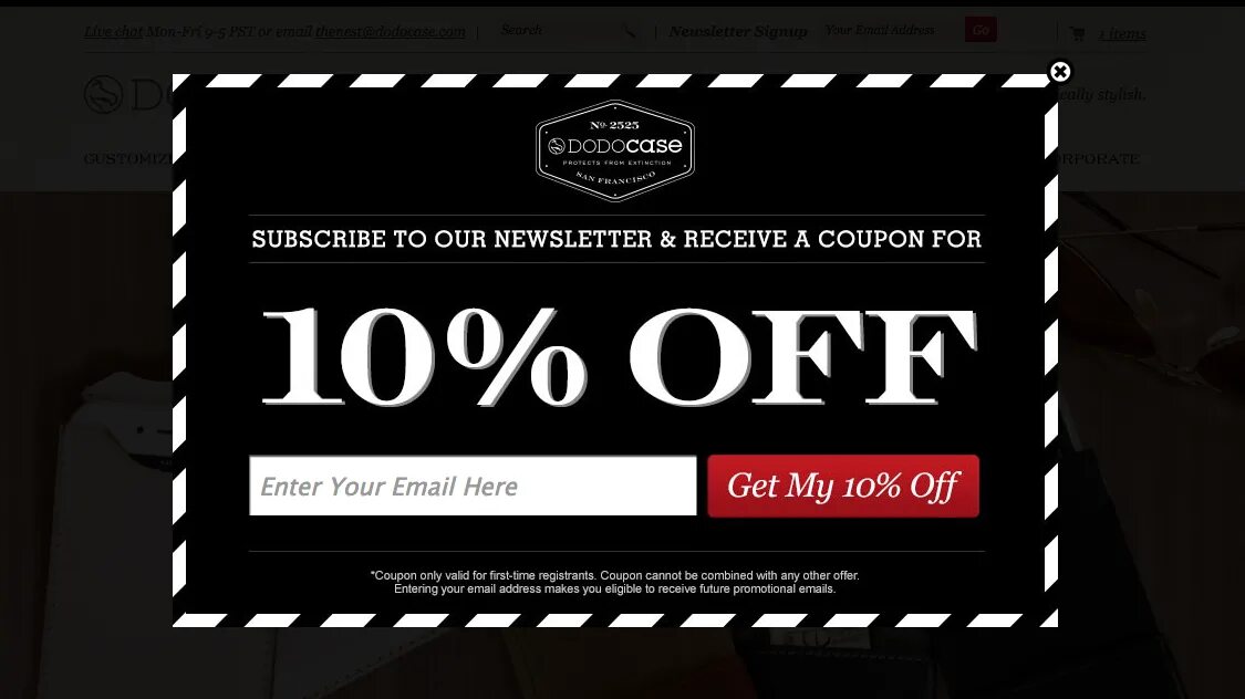 Get to and enter. Subscribe to our newsletter. Get 10% off. Get an offer. Get coupon.