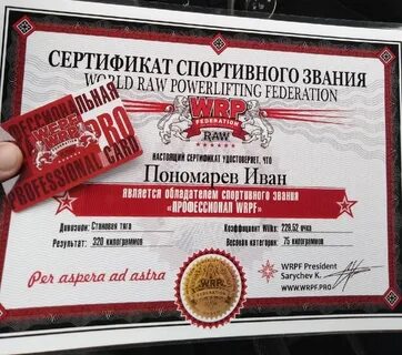 Сертификат спортсмена