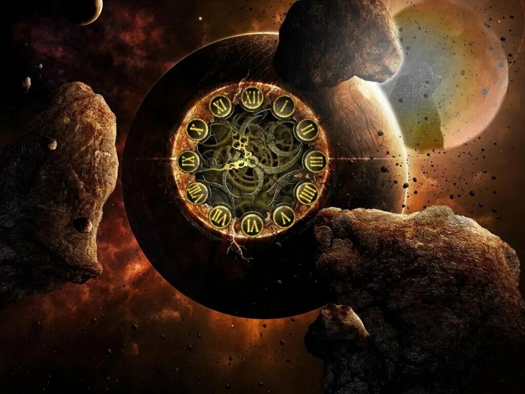В чем суть космического времени. Часы космос. Часы Вселенной. Часы с планетами. Космос пространство и время.