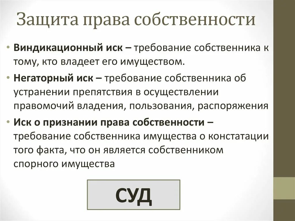 Защита прав собственности государством примеры. Что такое защита правособственности. Распоряжение исковыми средствами защиты