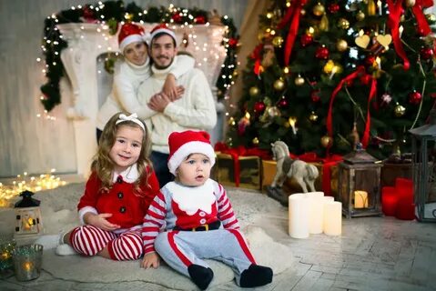 Фото семьи на новый год