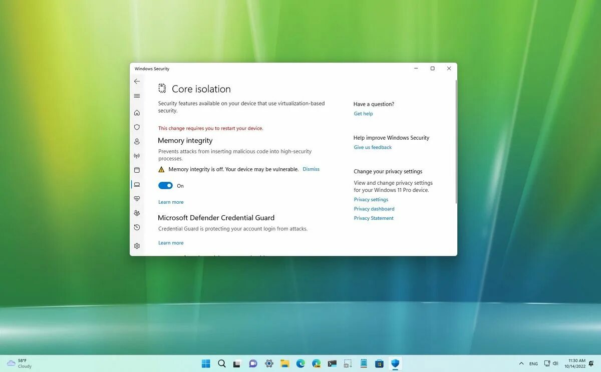 Windows 11 core isolation. Изоляция ядра windows 11. целостность памяти windows 11. изоляция ядра windows 10. версия ядра в windows 10.
