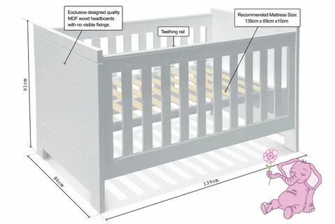 Размеры детской кроватки до 3 лет