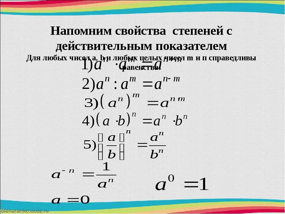 Урок свойства степени. Формулы степени с действительным показателем 10 класс. Формулы основных свойств степени с рациональным показателем. Обобщение понятия степени степень с действительным показателем. Определение степени с действительным показателем и его свойства.