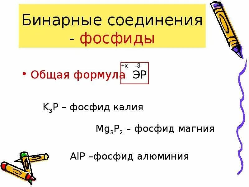 Фосфид магния формула. Формулы бинарных соединений. Бинарные соединения фосфиды. Общие формулы бинарных соединений.