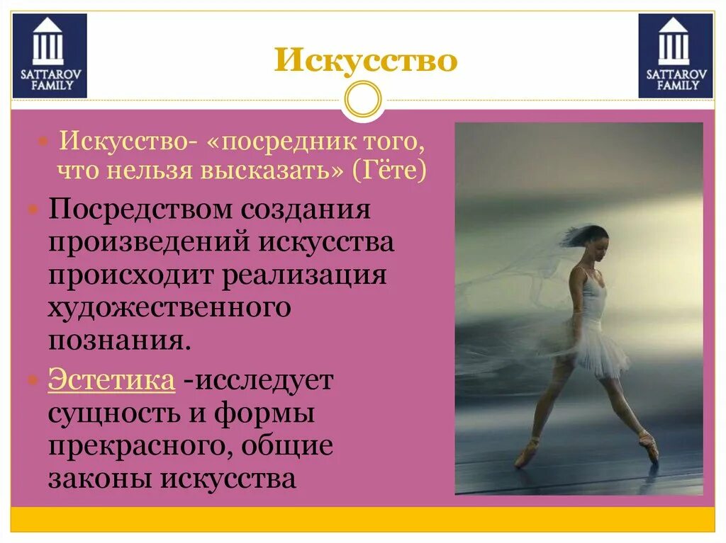 Искусство есть посредник того что нельзя